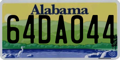 AL license plate 64DA044