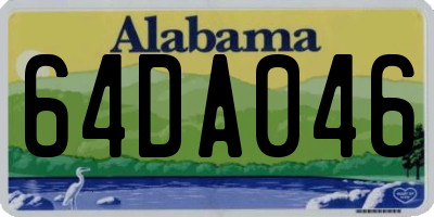 AL license plate 64DA046