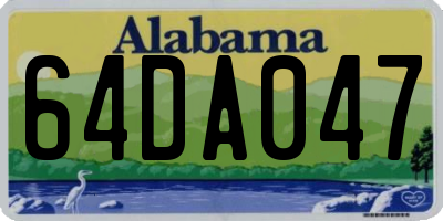 AL license plate 64DA047