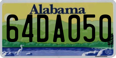 AL license plate 64DA050