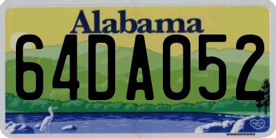 AL license plate 64DA052