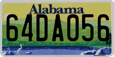 AL license plate 64DA056
