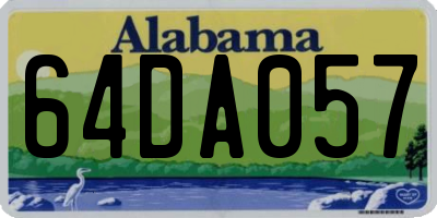 AL license plate 64DA057