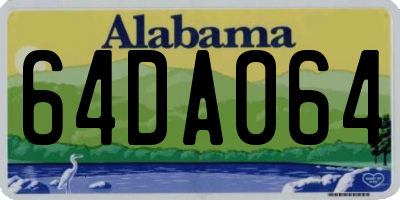 AL license plate 64DA064