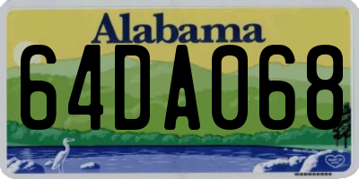 AL license plate 64DA068
