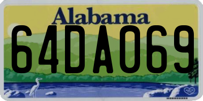 AL license plate 64DA069