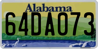 AL license plate 64DA073
