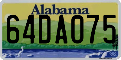 AL license plate 64DA075