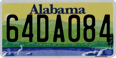 AL license plate 64DA084