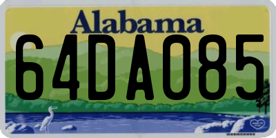AL license plate 64DA085