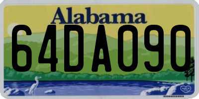 AL license plate 64DA090