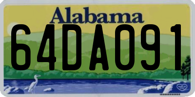 AL license plate 64DA091