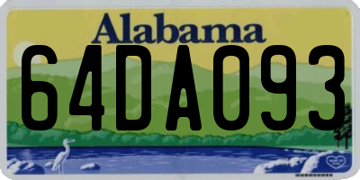 AL license plate 64DA093
