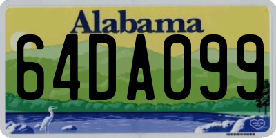 AL license plate 64DA099