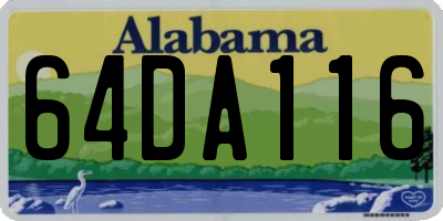 AL license plate 64DA116