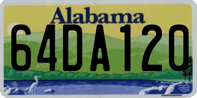 AL license plate 64DA120