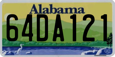AL license plate 64DA121