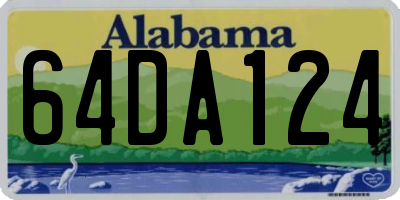 AL license plate 64DA124