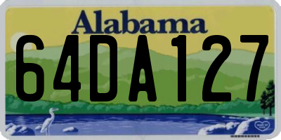 AL license plate 64DA127