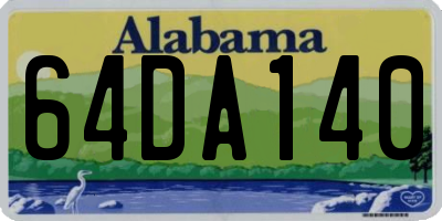 AL license plate 64DA140