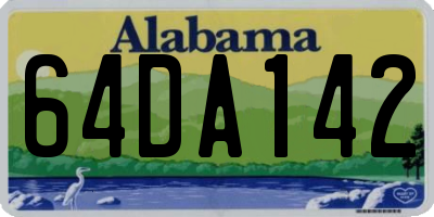 AL license plate 64DA142