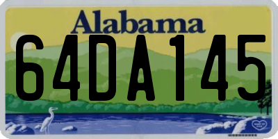 AL license plate 64DA145