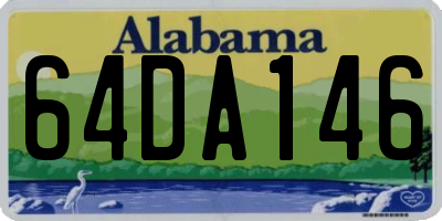AL license plate 64DA146