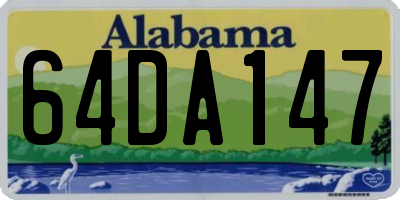 AL license plate 64DA147