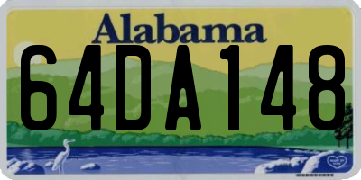AL license plate 64DA148