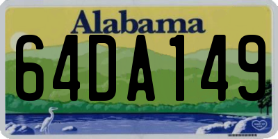 AL license plate 64DA149