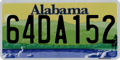 AL license plate 64DA152