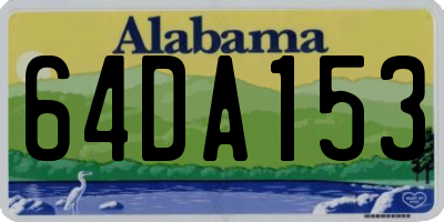 AL license plate 64DA153