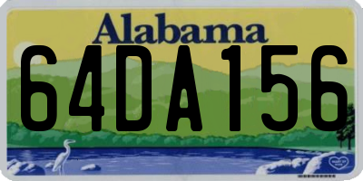 AL license plate 64DA156
