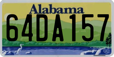 AL license plate 64DA157