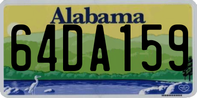 AL license plate 64DA159