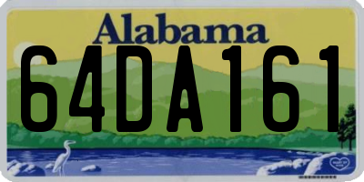 AL license plate 64DA161