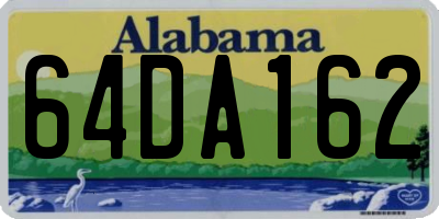 AL license plate 64DA162