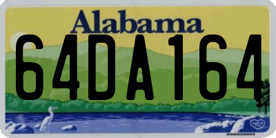 AL license plate 64DA164