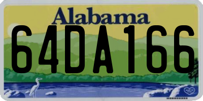 AL license plate 64DA166