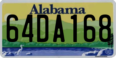 AL license plate 64DA168