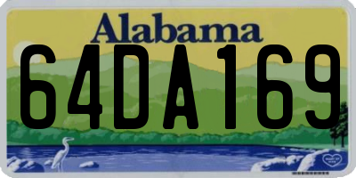 AL license plate 64DA169