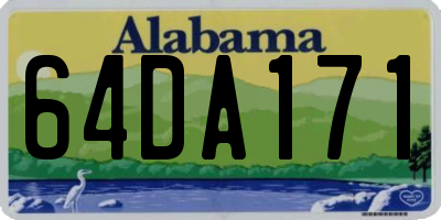 AL license plate 64DA171