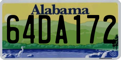 AL license plate 64DA172