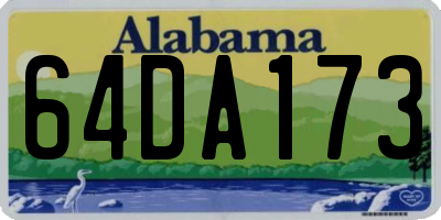 AL license plate 64DA173