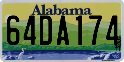 AL license plate 64DA174