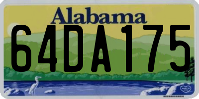 AL license plate 64DA175