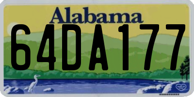 AL license plate 64DA177