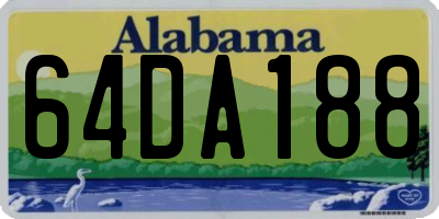 AL license plate 64DA188