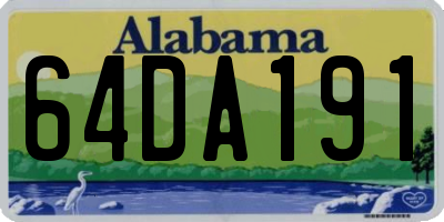 AL license plate 64DA191