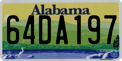 AL license plate 64DA197